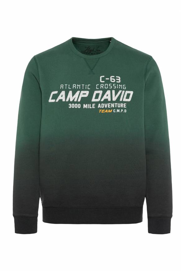 Soccx Sweatshirt Dip Dye mit Puff-Print dark green 50% Rabatt für begrenzte Zeit
