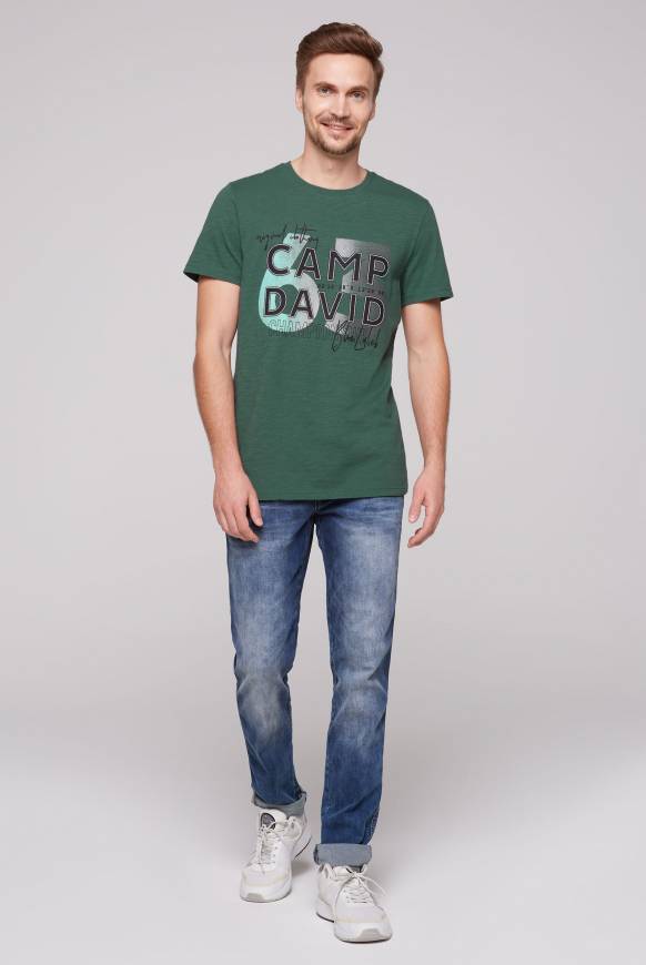 Soccx T-Shirt mit Rubber Print dark green Hotsell