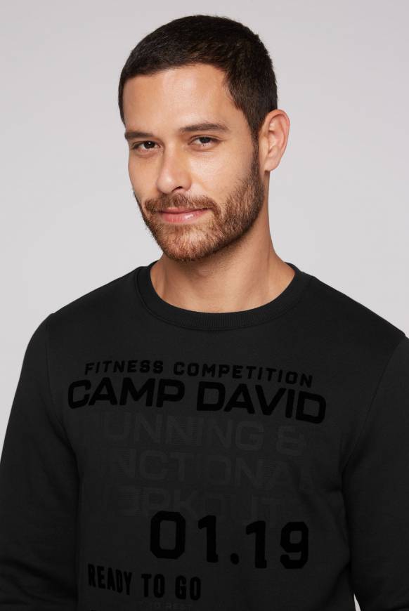 Soccx Sweatshirt mit Label Prints black Kostenloser Versand