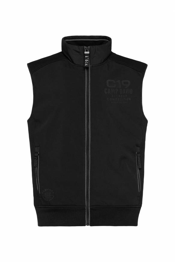Soccx Outdoorweste im tonigen Materialmix black Günstig kaufen