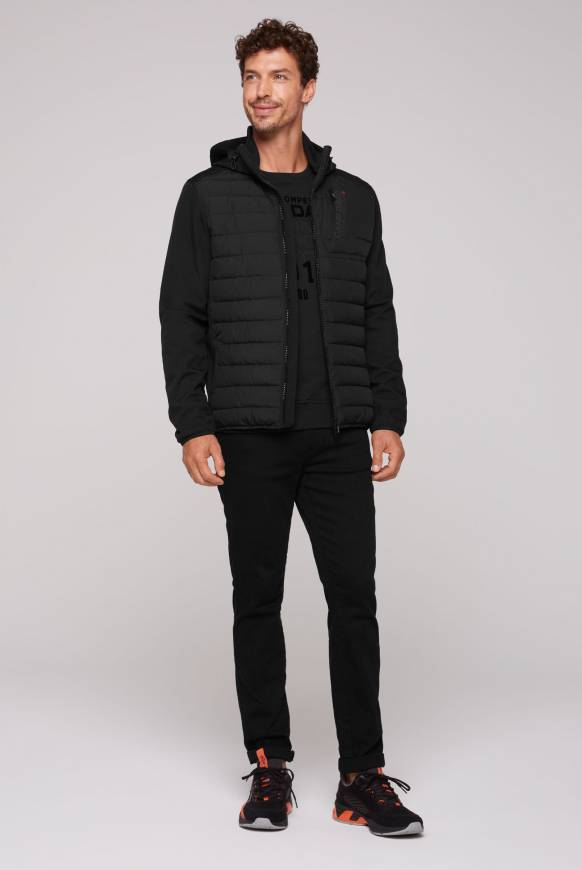 Soccx Softshelljacke im Materialmix mit Kapuze black Flash Sale