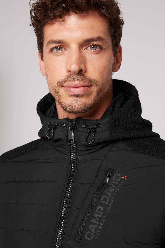 Soccx Softshelljacke im Materialmix mit Kapuze black Flash Sale
