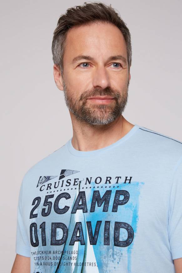 Soccx T-Shirt mit Photoprint summer blue Jubiläumsangebot