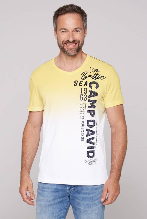 Soccx T-Shirt Dip Dye mit senkrechtem Logo Artwork light lime Blitzangebot