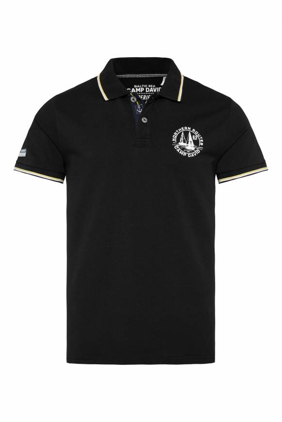 Soccx Pikee-Polo mit Tipping-Effekten black Große Rabatte