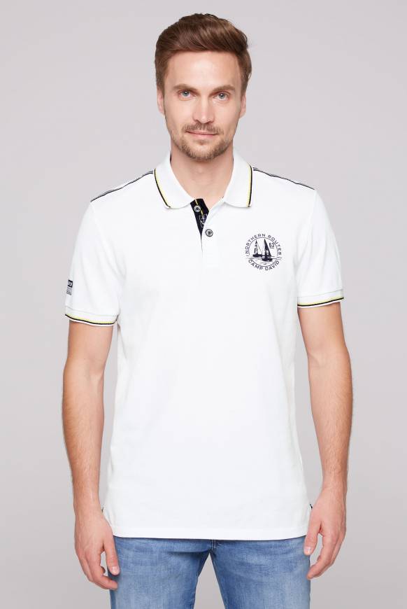 Soccx Pikee-Polo mit Tipping-Effekten opticwhite