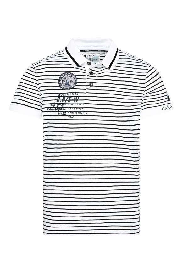 Soccx Streifen-Polo mit Logo Details opticwhite Saisonale Angebote