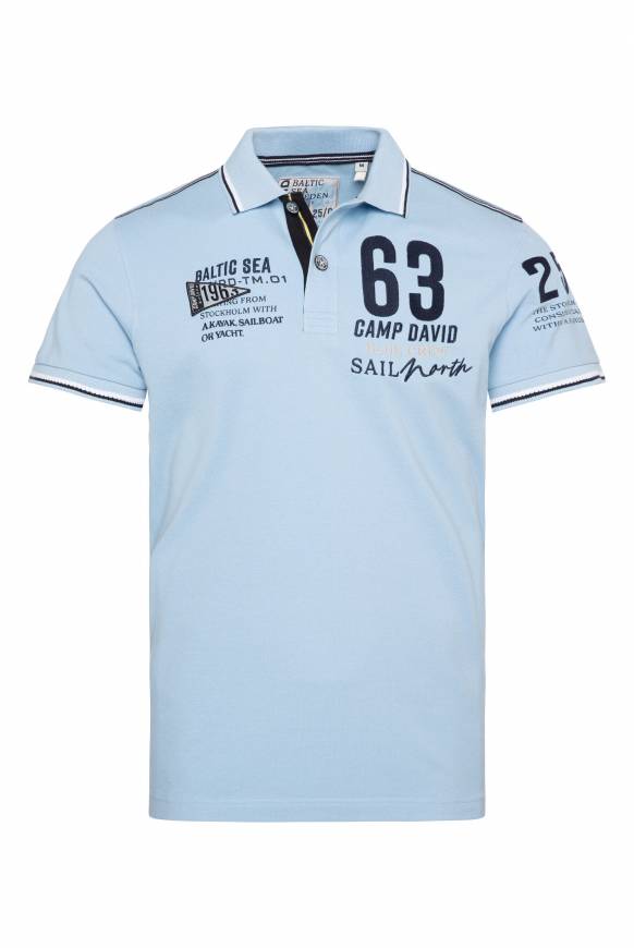 Soccx Kurzarmpolo Pikee mit Logo Artworks summer blue Kauf eins, bekomm eins gratis