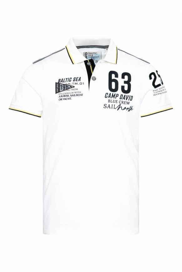 Soccx Kurzarmpolo Pikee mit Logo Artworks opticwhite Tägliche Deals