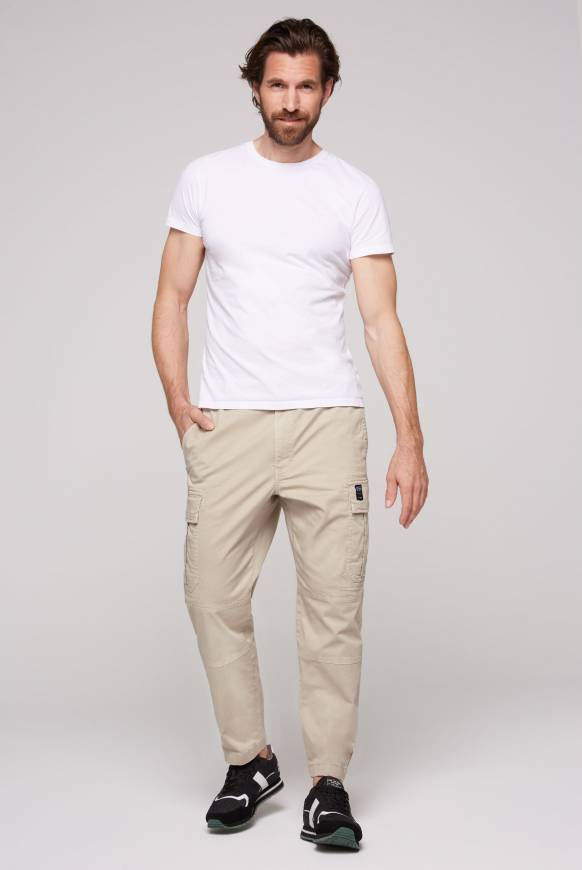 Soccx Cargohose mit Klappentaschen neutral beige Kostenlose Rückgabe