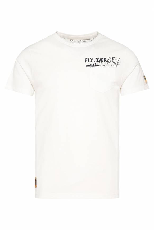 Soccx T-Shirt mit Brusttasche und Rücken-Artwork ivory Nur für heute