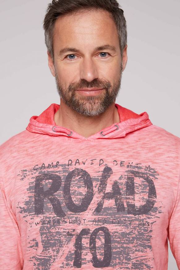 Soccx Langarmshirt mit Kapuze und Vintage Print sunrise Rabatte dieses Monats