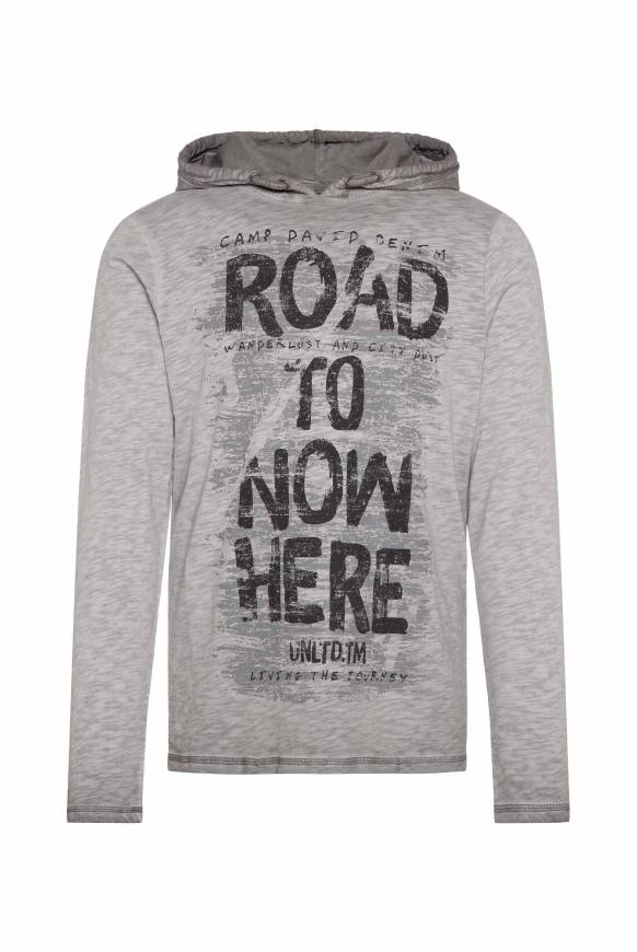 Soccx Langarmshirt mit Kapuze und Vintage Print shadow 2025