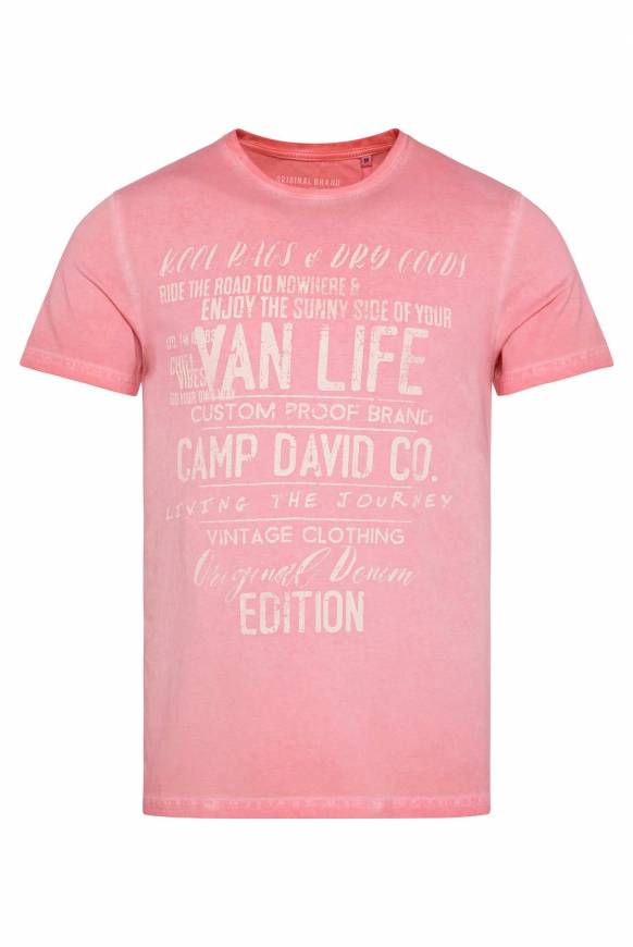 Soccx T-Shirt mit Wording Print im Vintage Look sunrise Outlet