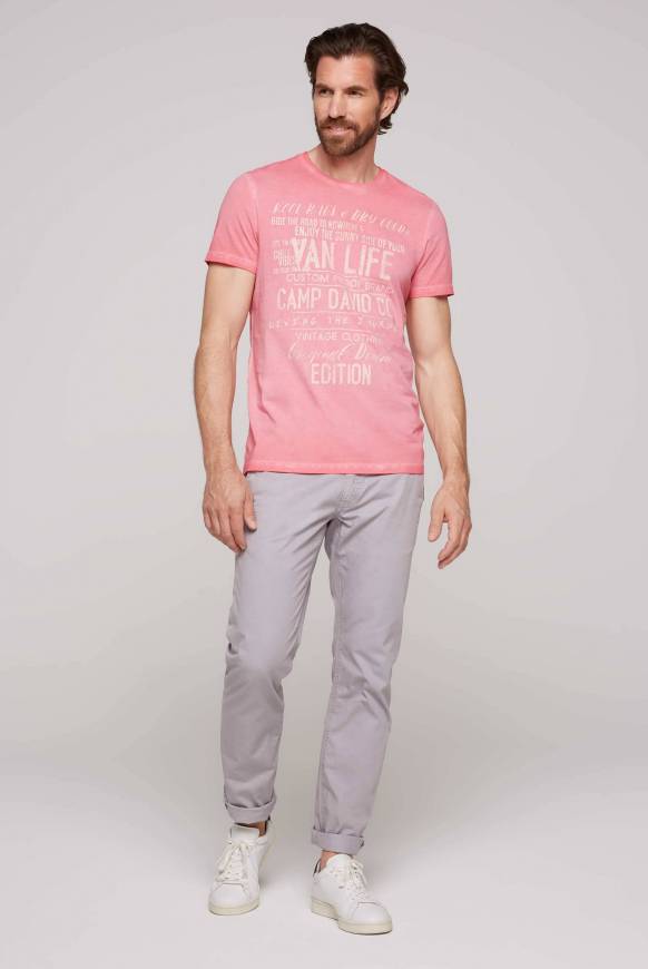 Soccx T-Shirt mit Wording Print im Vintage Look sunrise Outlet
