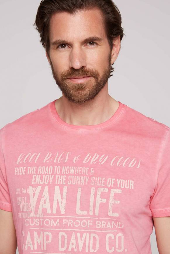 Soccx T-Shirt mit Wording Print im Vintage Look sunrise Outlet