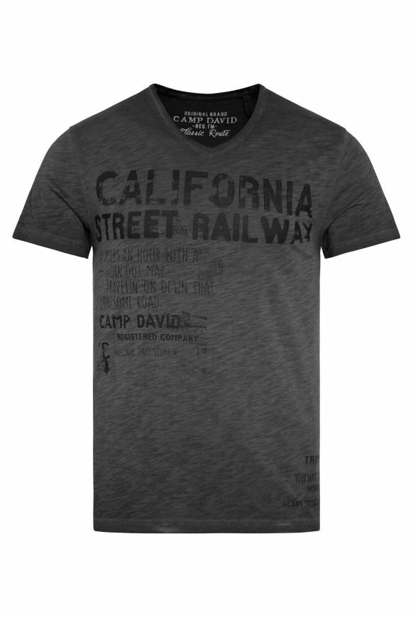 Soccx T-Shirt mit V-Neck im Vintage Style black M Hotsell