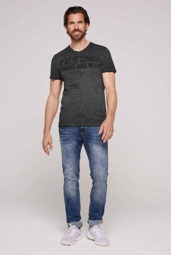Soccx T-Shirt mit V-Neck im Vintage Style black M Hotsell