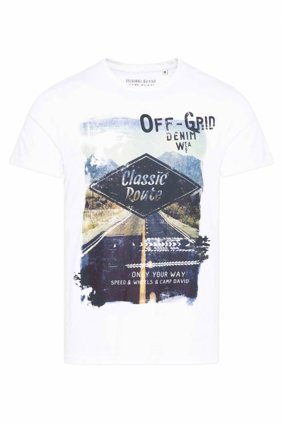Soccx T-Shirt mit Photoprint opticwhite im Angebot