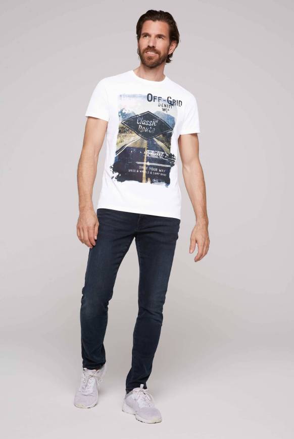 Soccx T-Shirt mit Photoprint opticwhite im Angebot