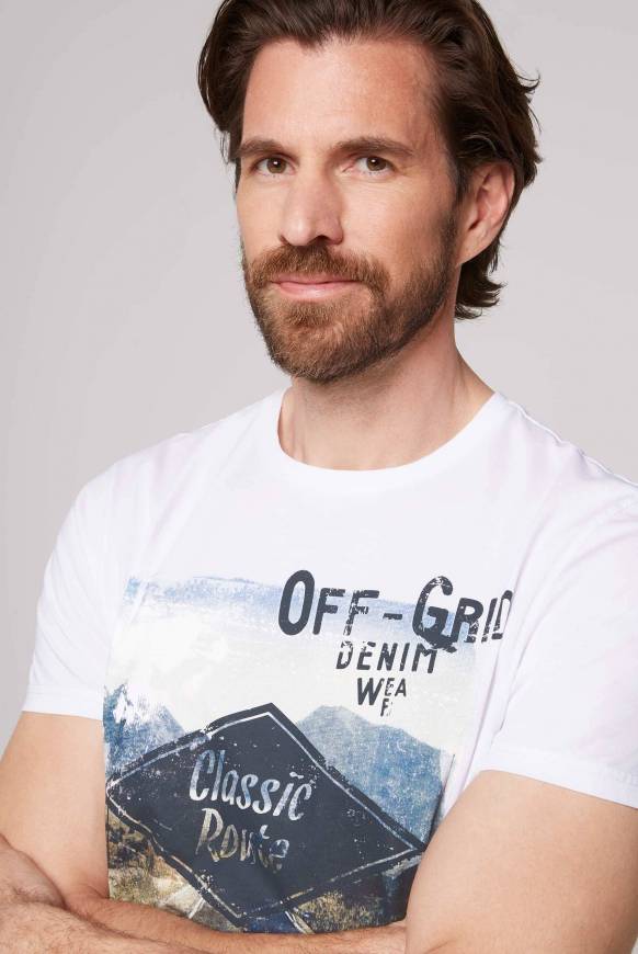 Soccx T-Shirt mit Photoprint opticwhite im Angebot
