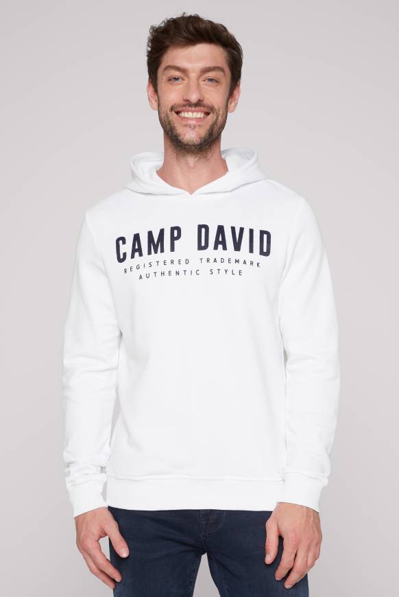 Soccx Basic Hoodie mit Logo Print opticwhite Großer Ausverkauf