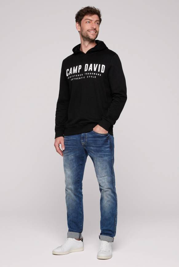 Soccx Basic Hoodie mit Logo Print black Begrenztes Angebot