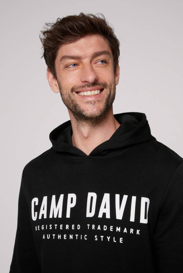 Soccx Basic Hoodie mit Logo Print black Begrenztes Angebot