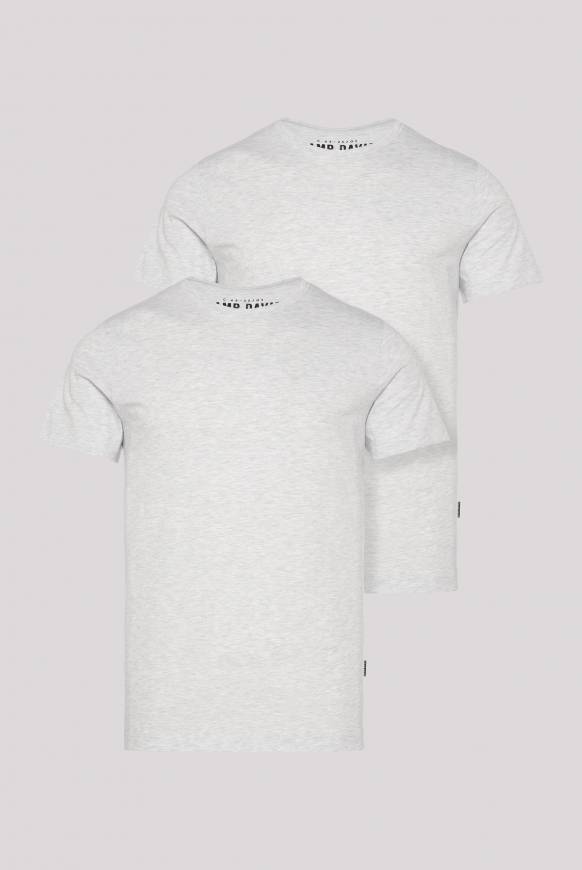 Soccx Basic T-Shirt Rundhals 2er-Pack grey melange Exklusivangebot