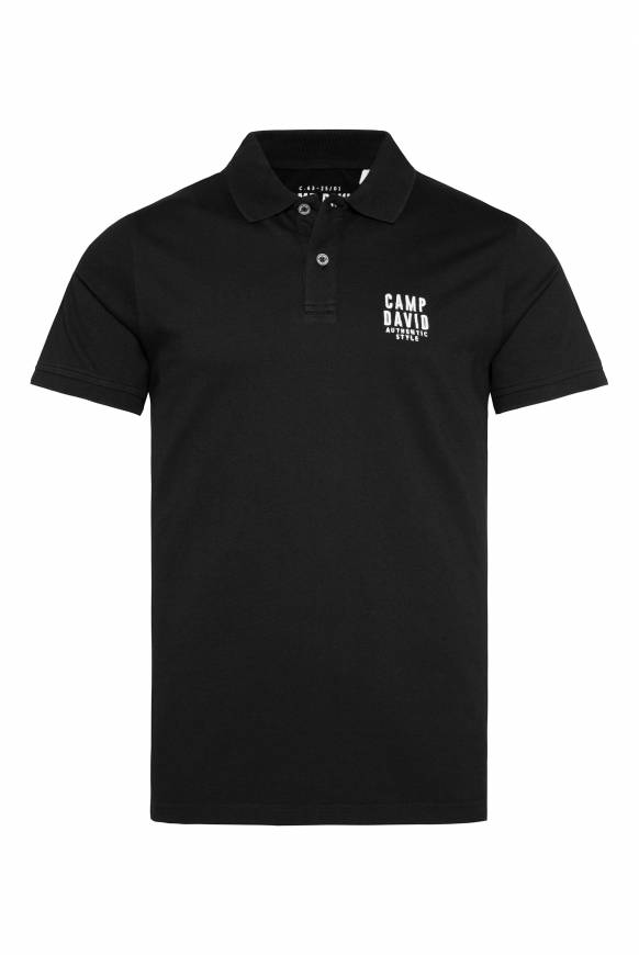 Soccx Basic Pikee-Polo mit Logo-Stickerei black Vatertagsangebot