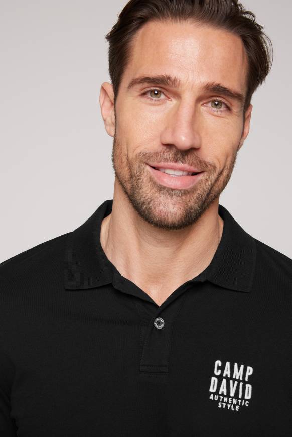 Soccx Basic Pikee-Polo mit Logo-Stickerei black Vatertagsangebot
