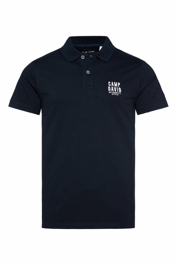 Soccx Basic Pikee-Polo mit Logo-Stickerei blue navy Valentinstagsangebot