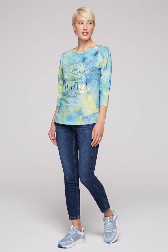 Soccx Shirt mit All Over Print und 3/4-Ärmeln ivory Kostenlose Rückgabe