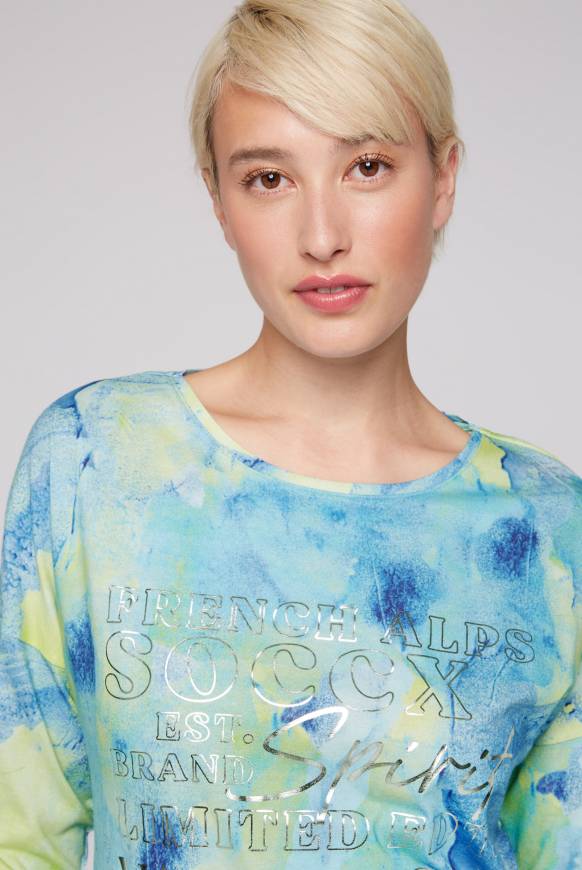 Soccx Shirt mit All Over Print und 3/4-Ärmeln ivory Kostenlose Rückgabe