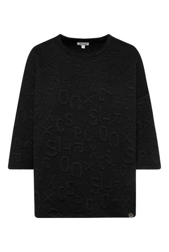 Soccx Sweatshirt mit Intarsia-Artwork black JETZT KAUFEN