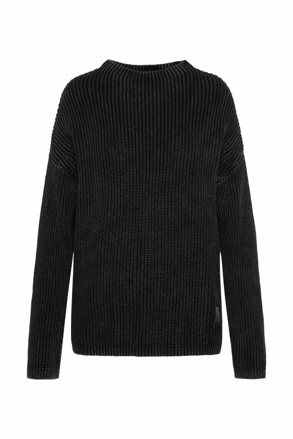 Soccx Rippstrickpullover Stone Washed black Bis zu 65% Rabatt