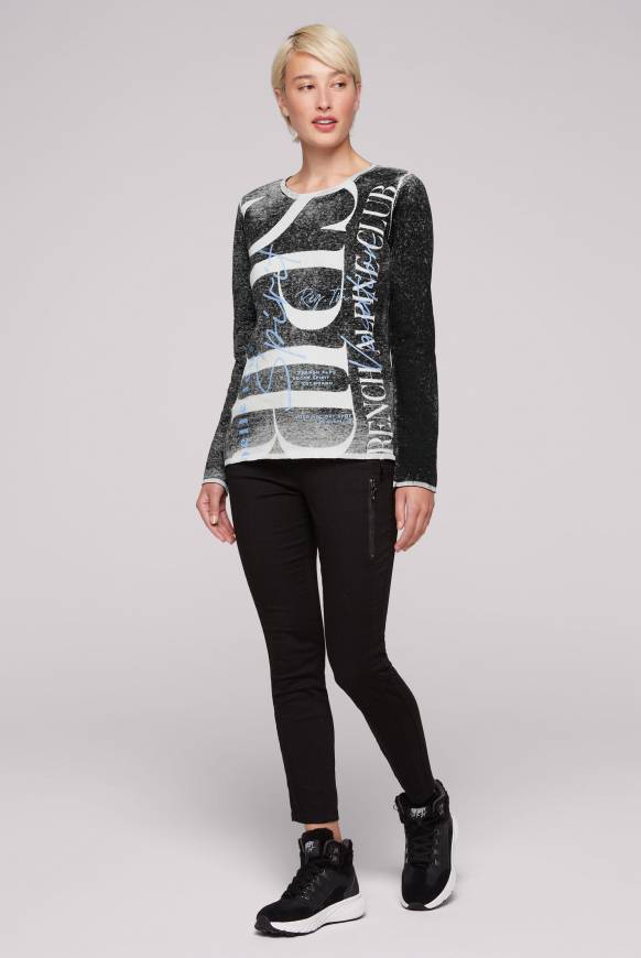 Soccx Pullover mit Acid Prints black Sonderangebot der Fabrik