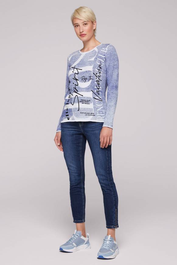 Soccx Pullover mit Acid Prints vividblue Vierteljährliche Förderung