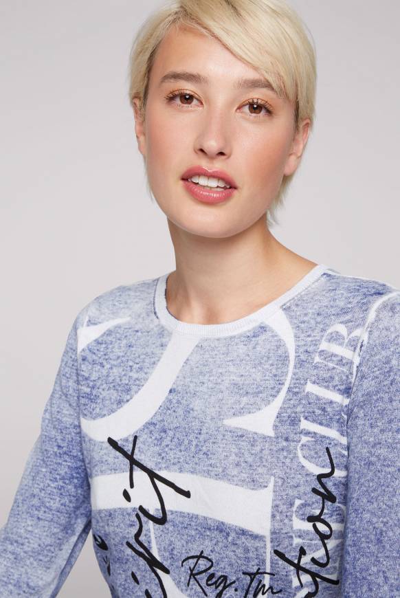 Soccx Pullover mit Acid Prints vividblue Vierteljährliche Förderung