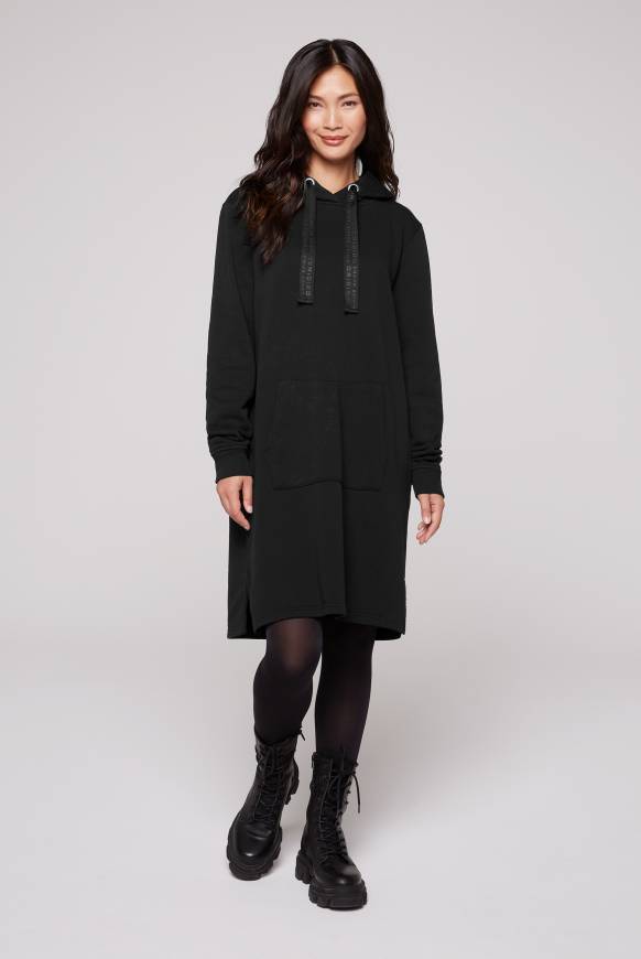 Soccx Sweatkleid mit Kapuze und Glossy Prints black Nur noch ein Tag übrig