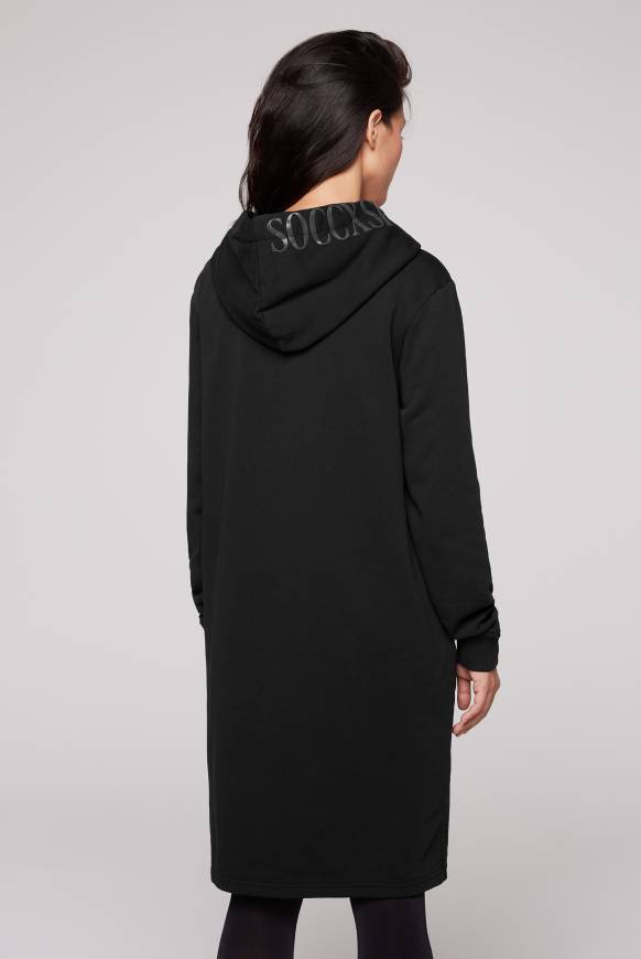 Soccx Sweatkleid mit Kapuze und Glossy Prints black Nur noch ein Tag übrig