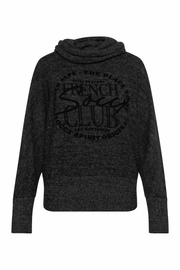 Soccx Rollkragenpullover mit Fledermausärmeln black melange Super Rabatt