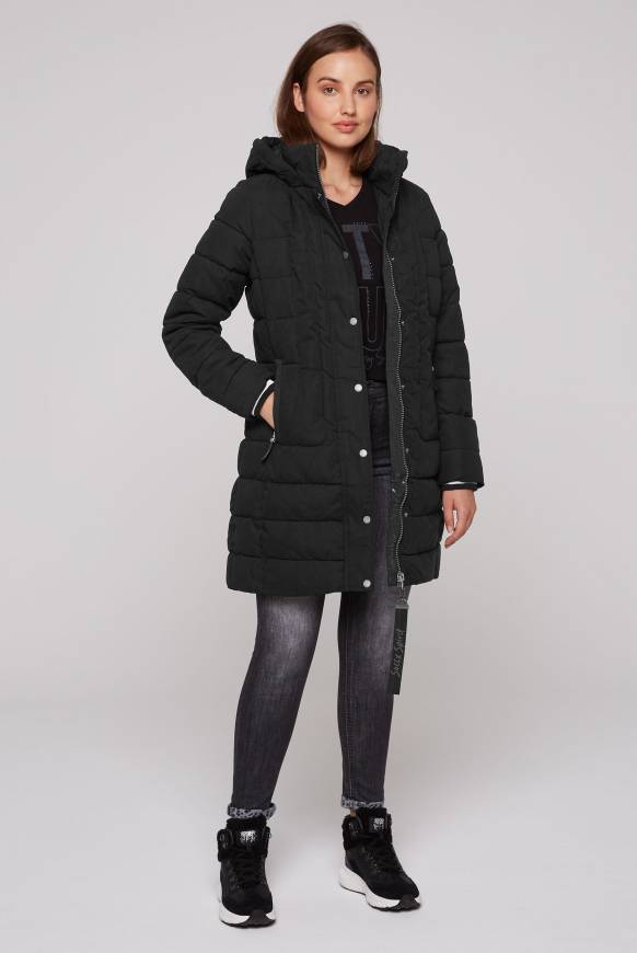 Soccx Peached Parka mit abtrennbarer Kapuze black Kostenloser Versand international