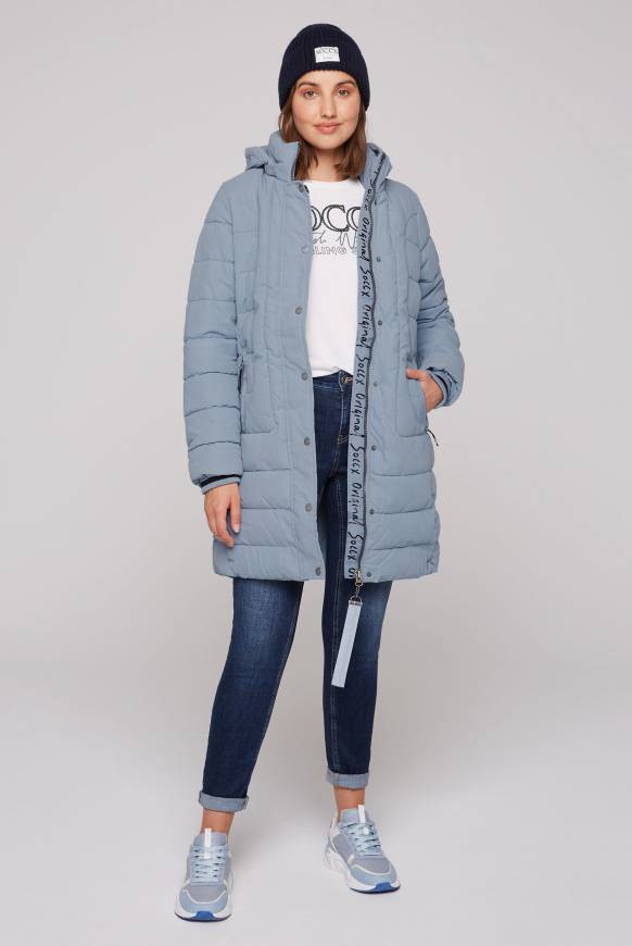 Soccx Peached Parka mit abtrennbarer Kapuze cool grey Fabrikladen