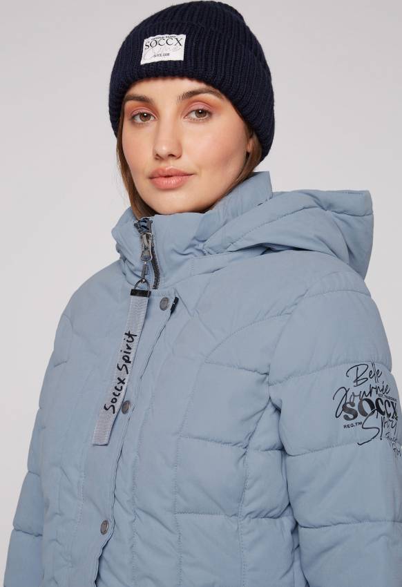 Soccx Peached Parka mit abtrennbarer Kapuze cool grey Fabrikladen