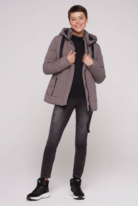 Soccx Puffer-Jacke mit abtrennbarer Kapuze brown Speichern exportieren