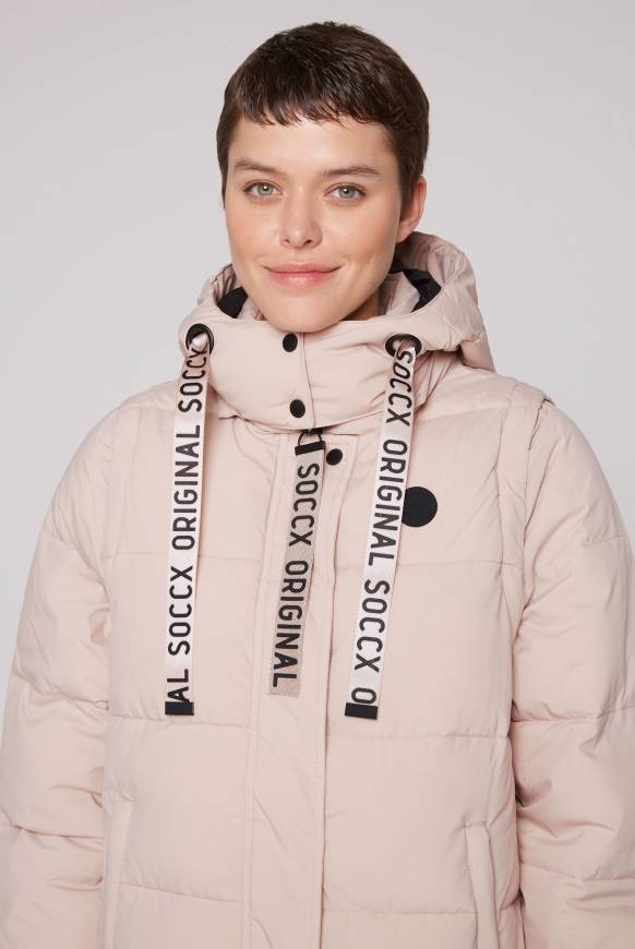 Soccx 2-in-1 Puffer Coat und Weste light beige Online