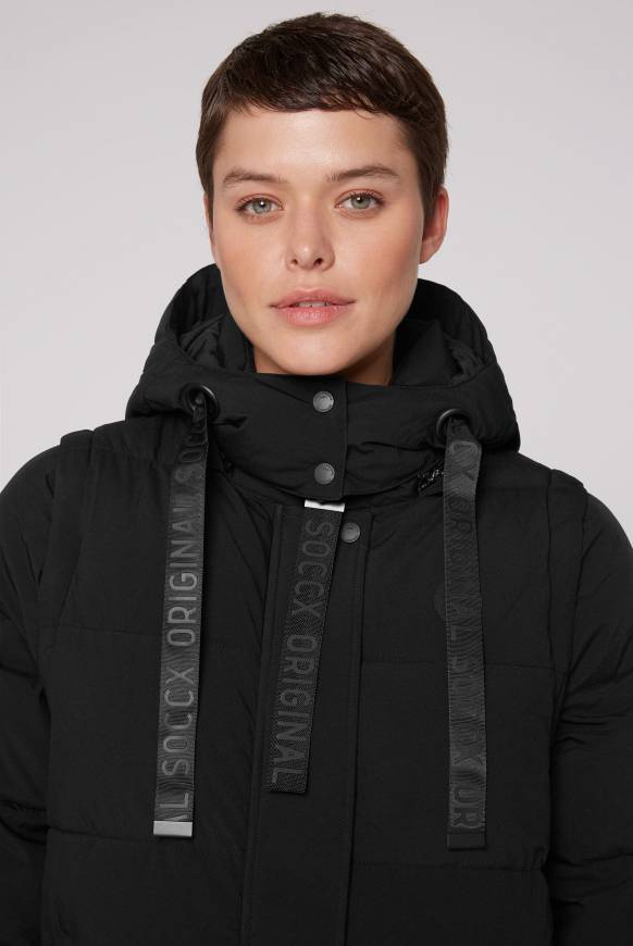 Soccx 2-in-1 Puffer Coat und Weste black Outlet