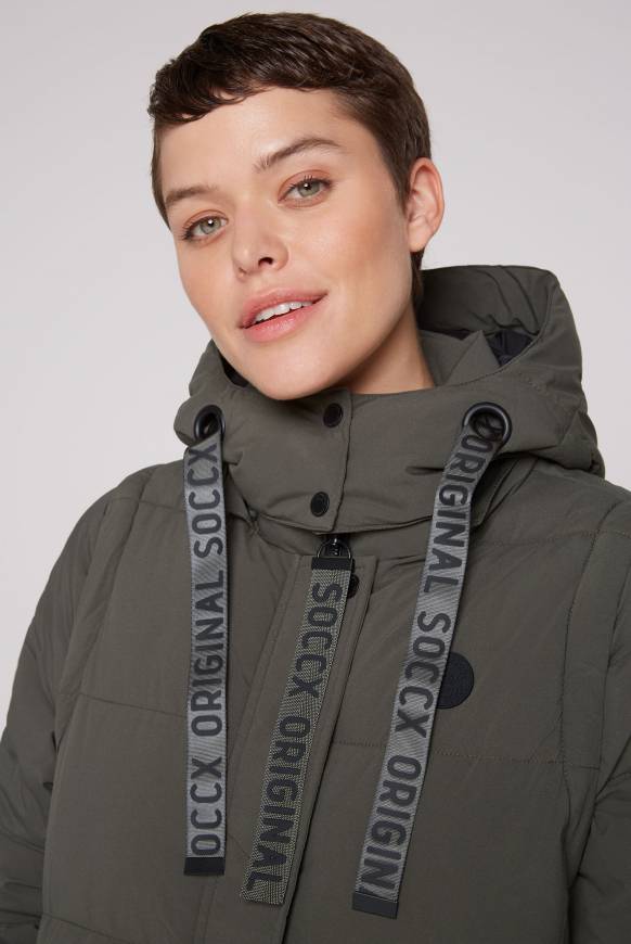 Soccx 2-in-1 Puffer Coat und Weste olive Auslauf