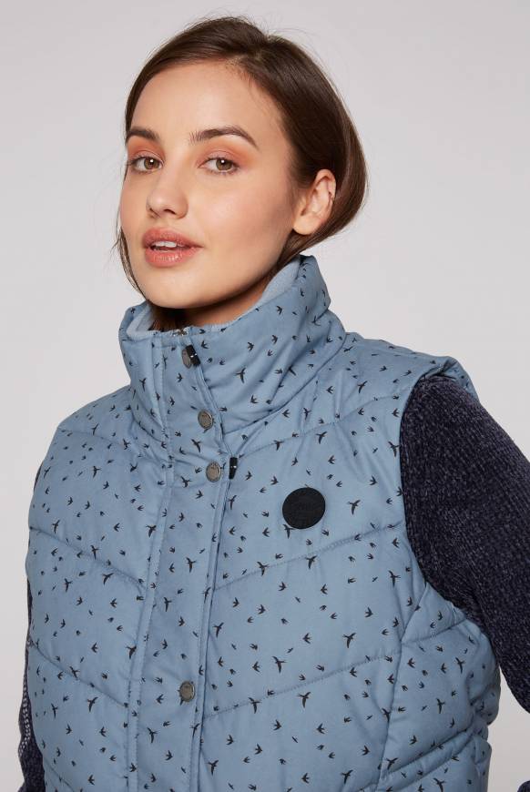 Soccx Steppweste mit filigranem All Over Print cool grey Hotsell